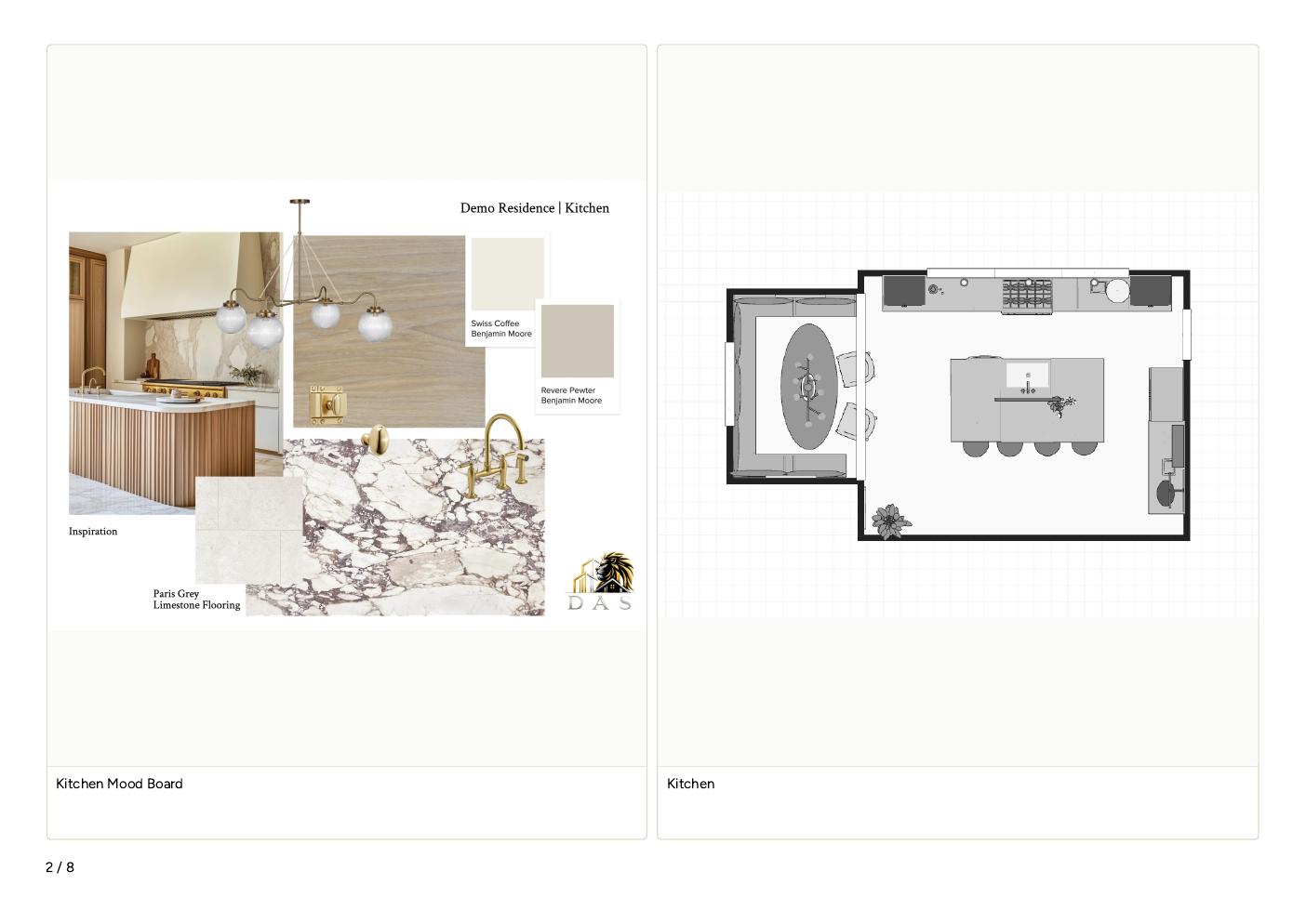 Sample kitchen selection board, page 2 of 8