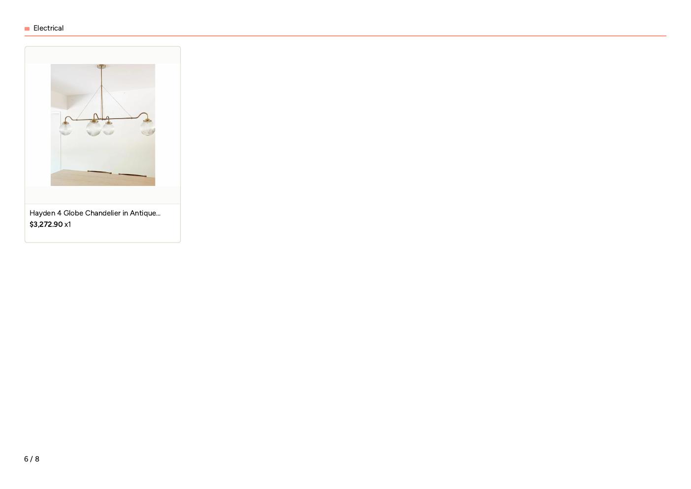 Sample kitchen selection board, page 6 of 8