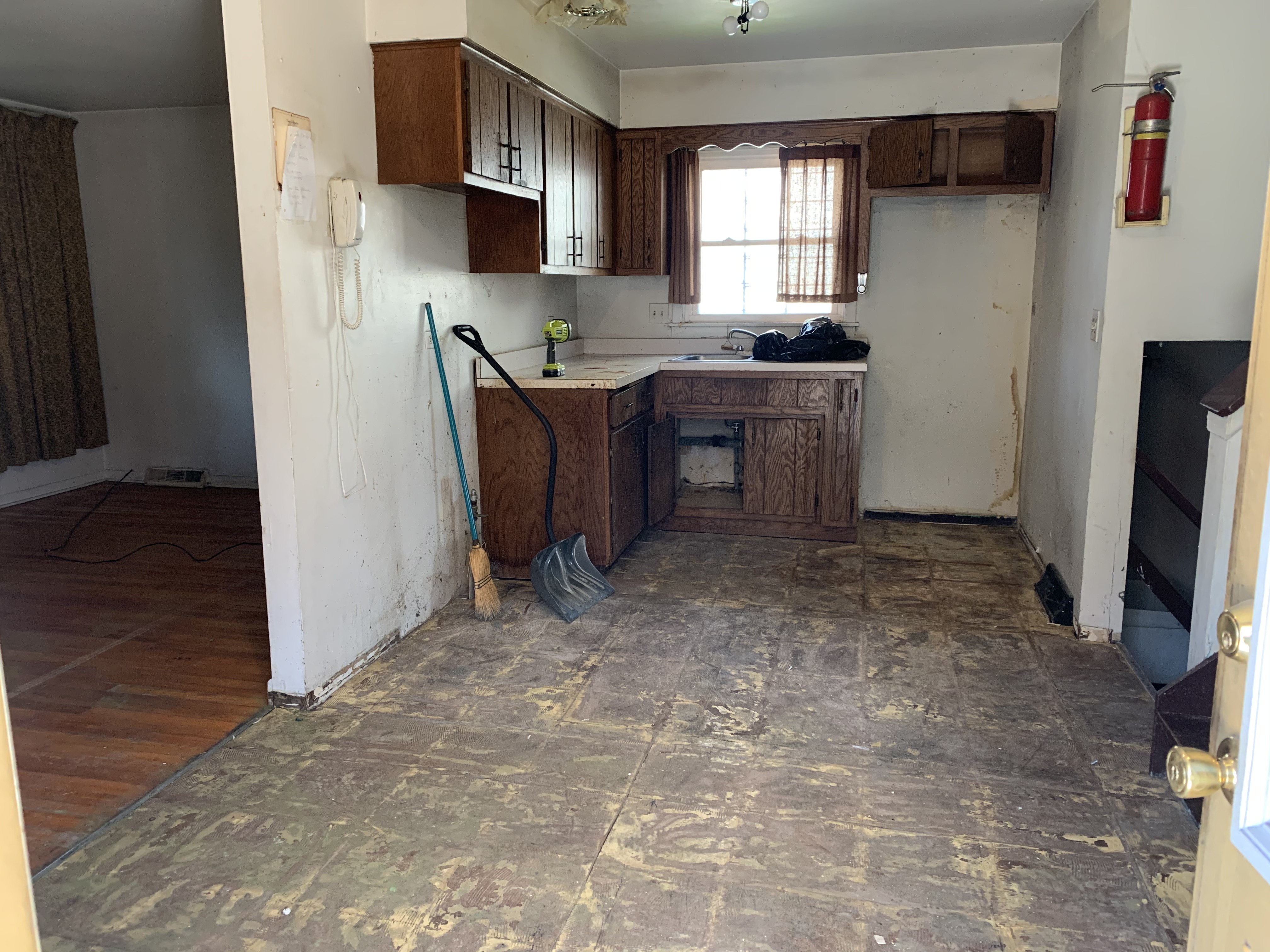 Racine before photo: Kitchen during demolition