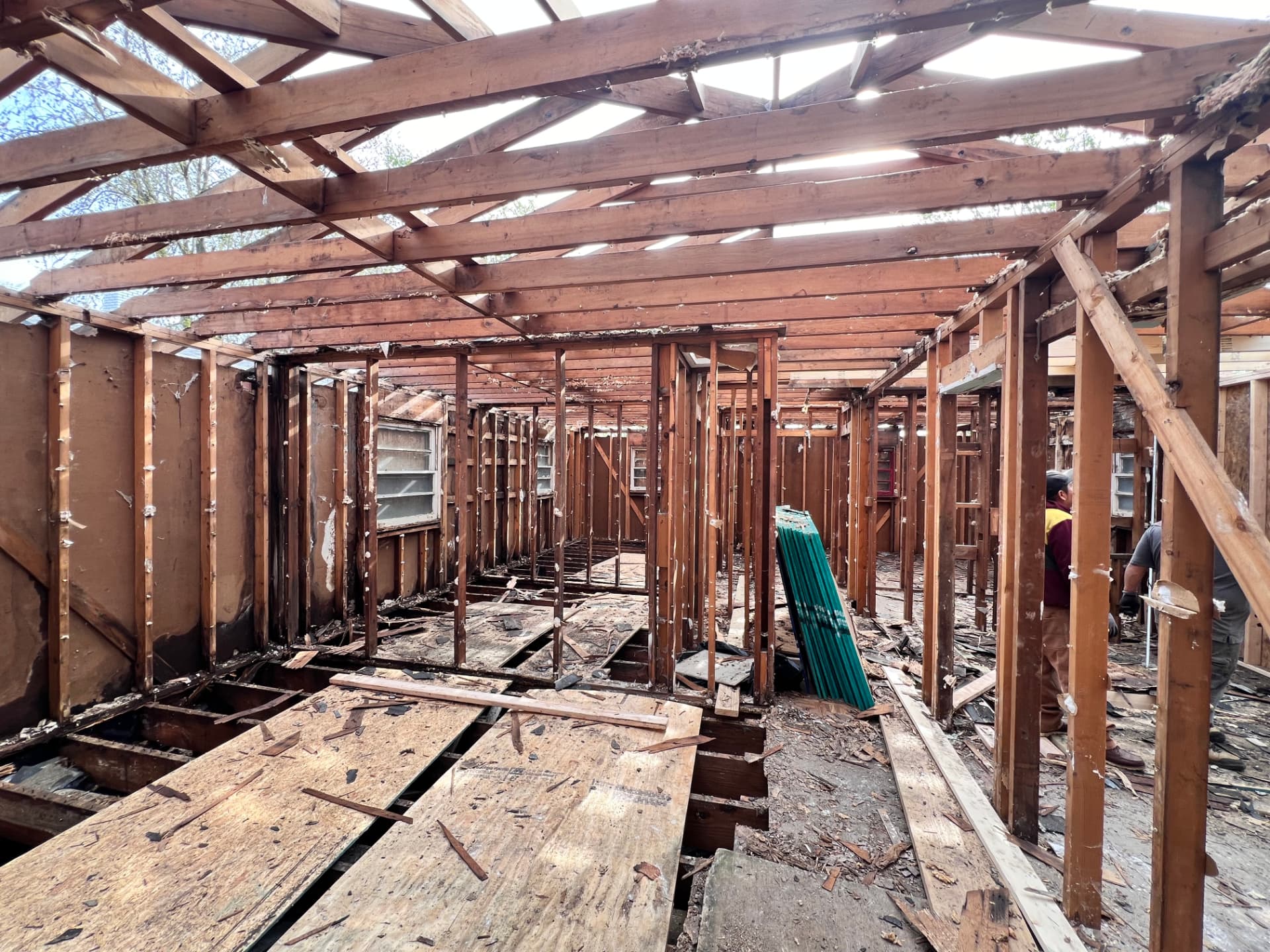 Winchester before photo: Interior during demolition