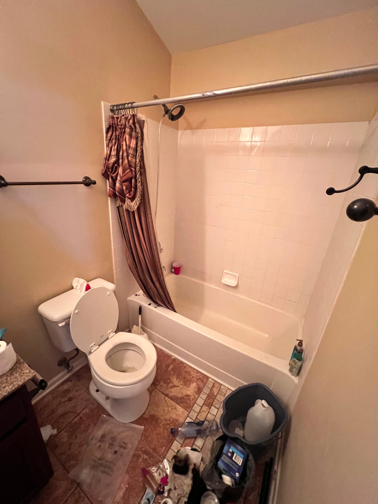 Rutland before photo: Bath with tub & shower