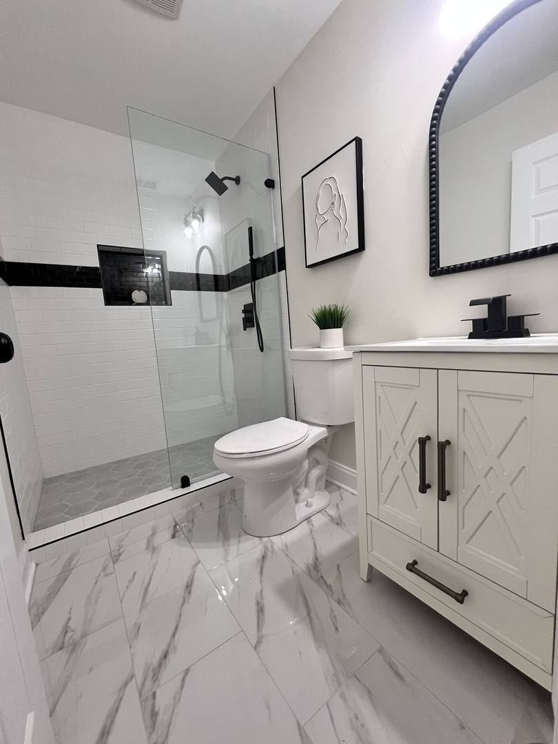 Winchester after photo: Primary bath with walk-in shower