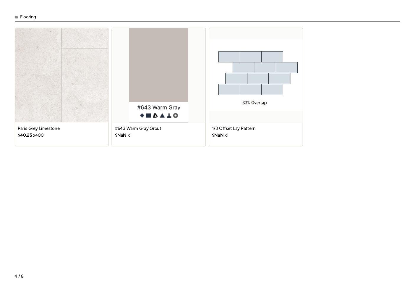 Sample kitchen selection board, page 4 of 8